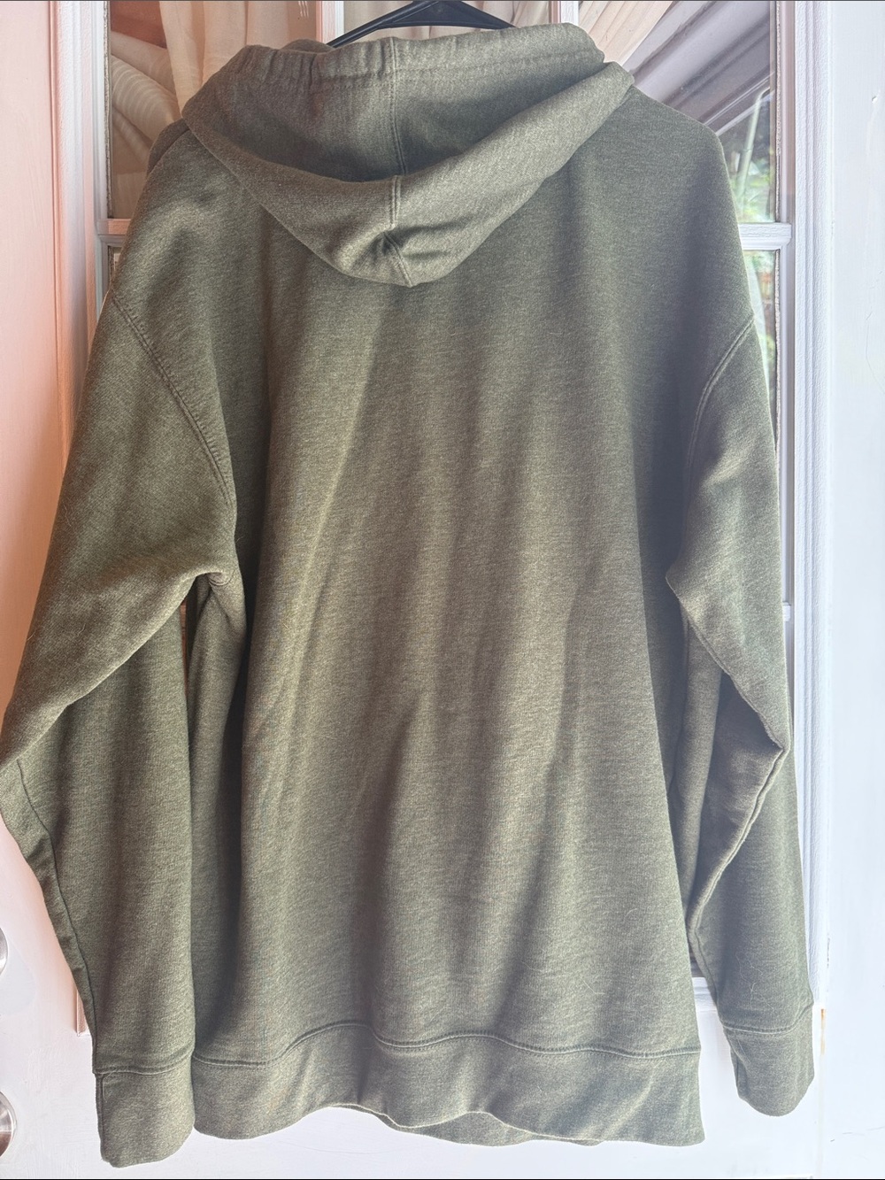 Men's Olive Green Boston Logo Pullover Hoodie - Picture 4 of 4